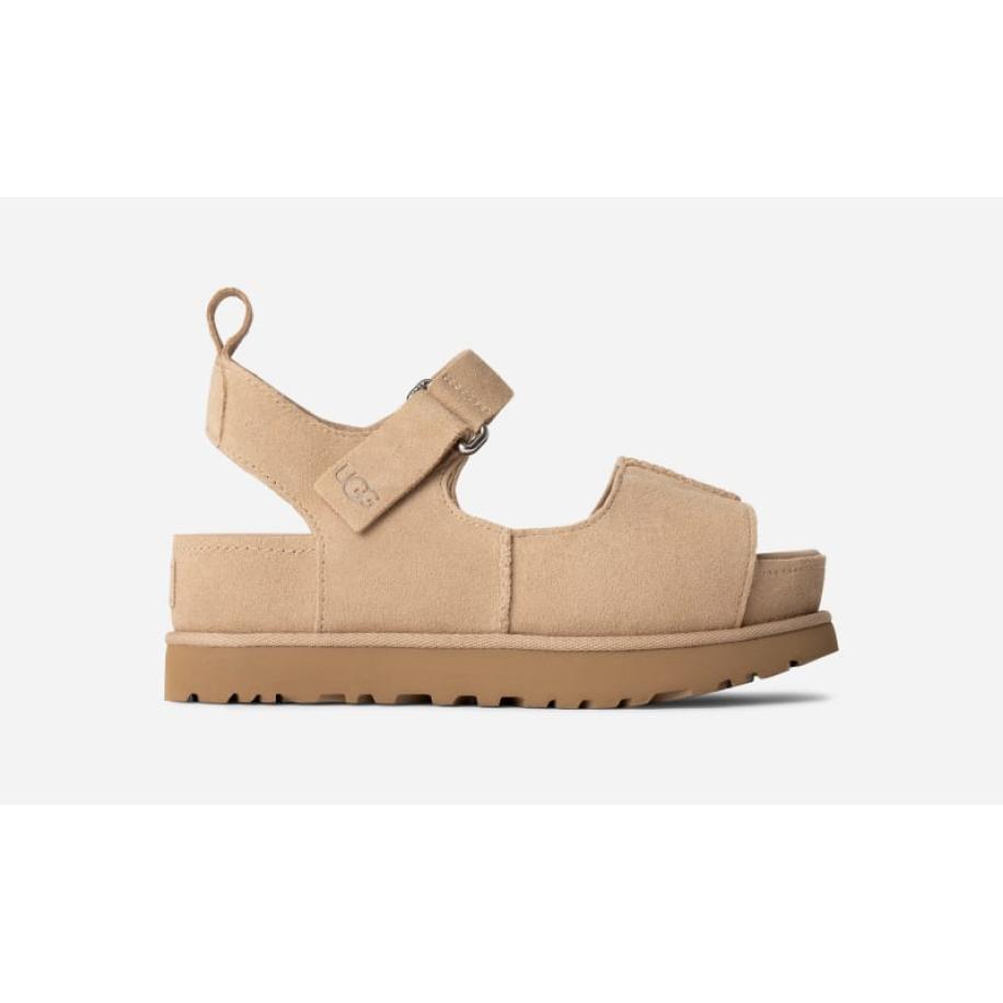 UGG® Goldenstar Hi in Beige, Maat 42, Suede Groen