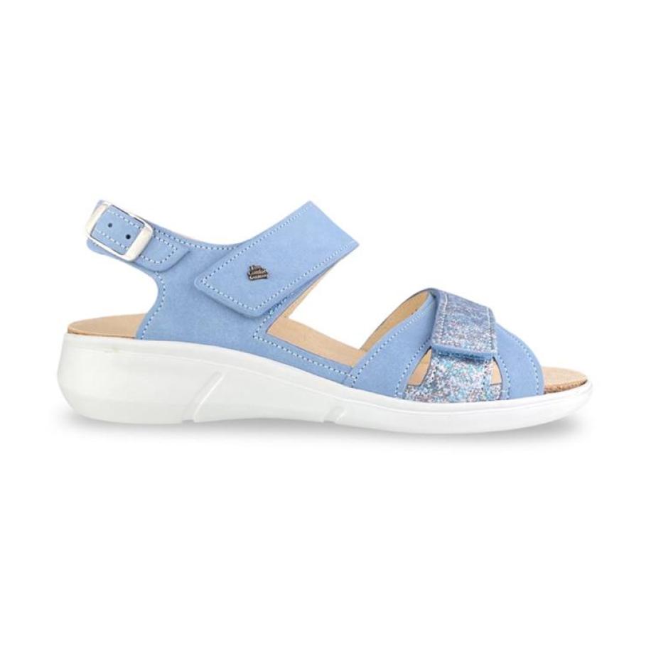 Finn Comfort Finn Comfort Sandaal Nadi hemelsblauw / taupe / wit -