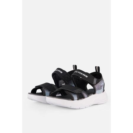 Skechers Microspec Splash Sandalen zwart Textiel