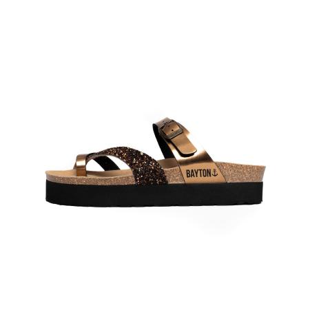 Bayton Bayton Teenslipper Andromac lichtbruin / donkerbruin