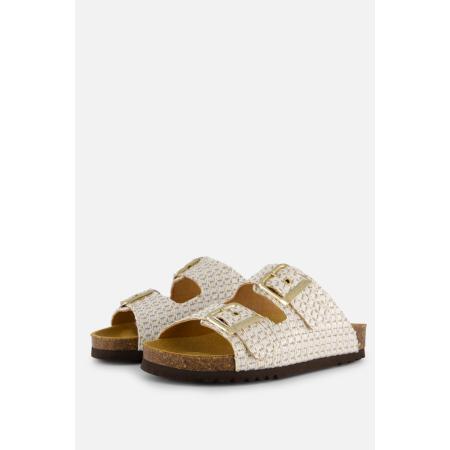 Scholl Noelle Raffia Slippers wit Synthetisch