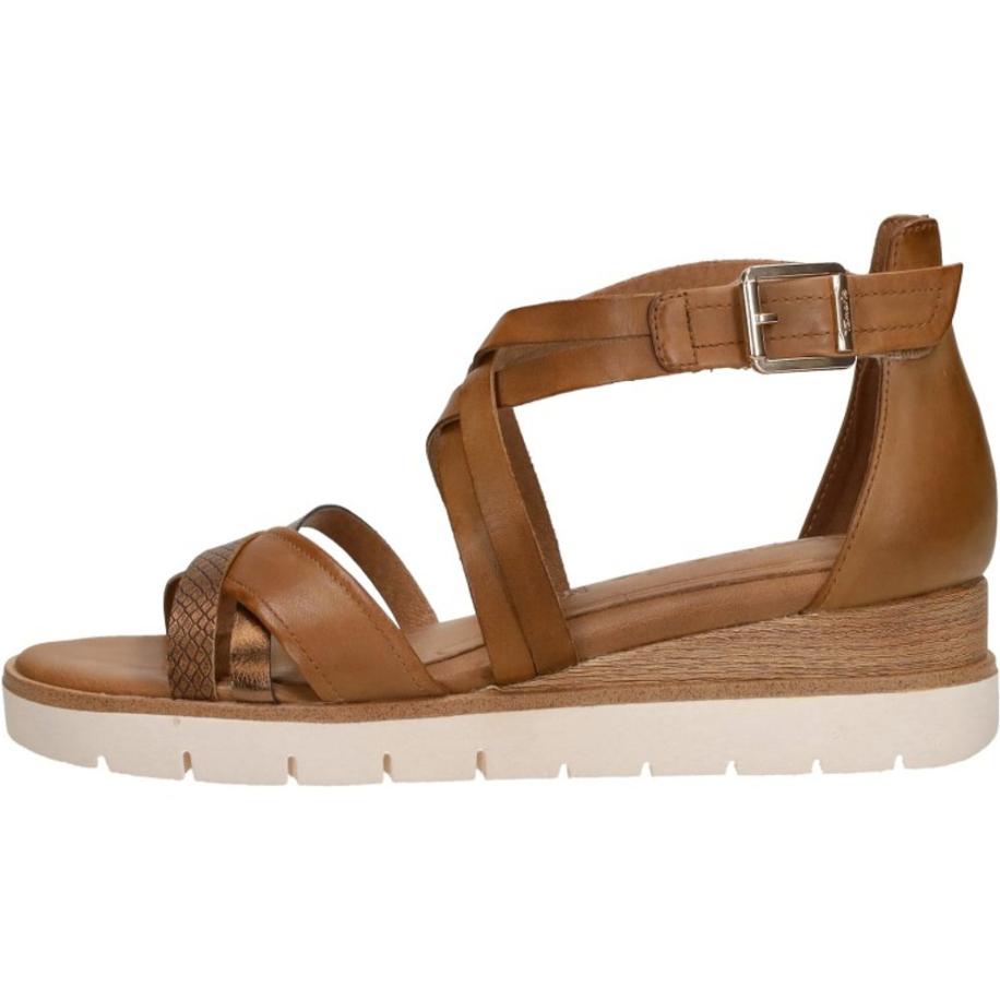 Tamaris - Sandalen Plat Bruin