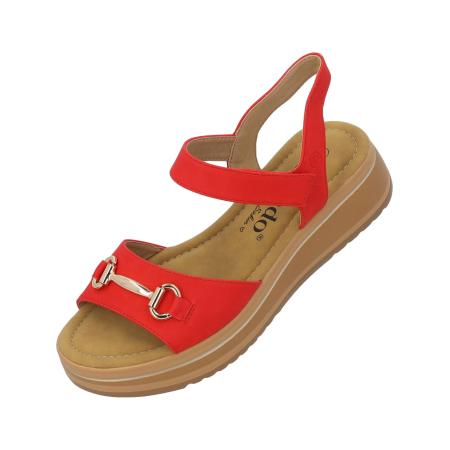 Palado by Sila Sahin Sandalen met riem Stamelos knalrood