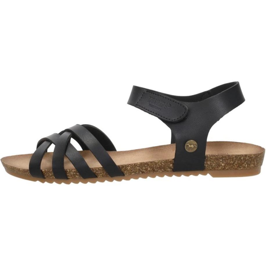 Mustang - Sandalen Plat Zwart
