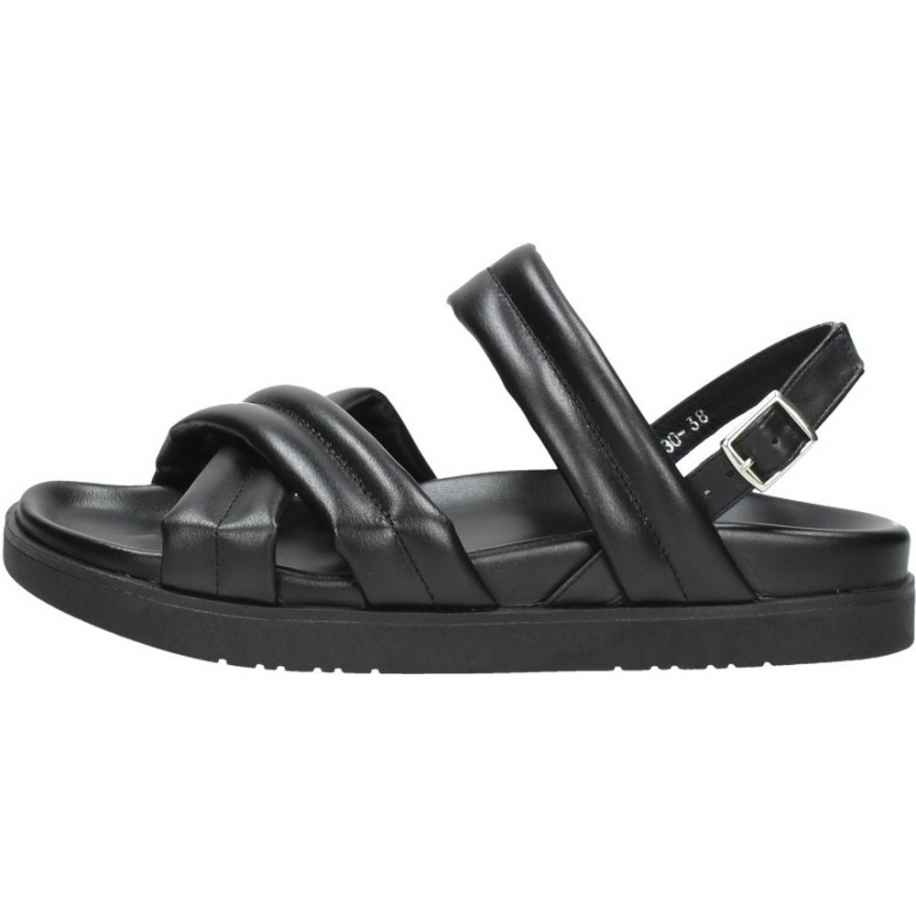 Red Rag - Women Flat Sandal Padding Zwart