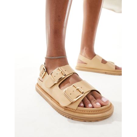 schuh Talbot Sandalen met dubbele gesp in ecru-Wit