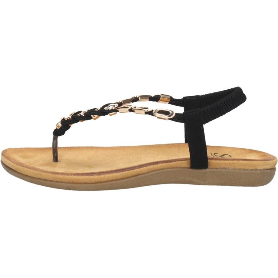 Sub55 - Sandalen Plat Zwart