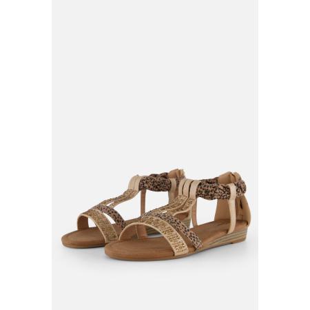 Supercracks Sandalen beige Textiel