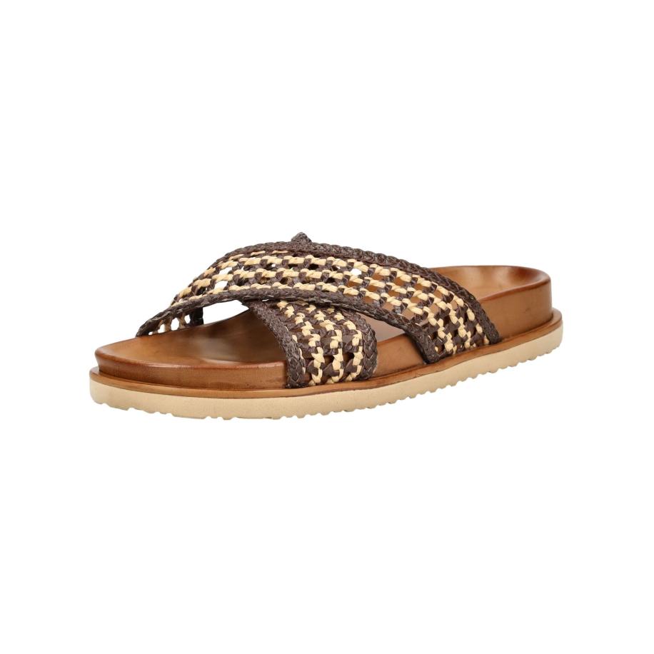 Inuovo INUOVO Muiltjes chocoladebruin / abrikoos -