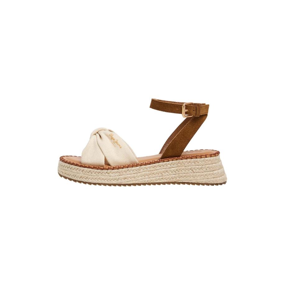 Pepe Jeans Pepe Jeans Sandalen met riem Kate Bass lichtbeige / bruin -