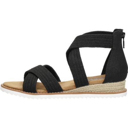Skechers Bobs Desert Kiss Stretch Sandalen zwart
