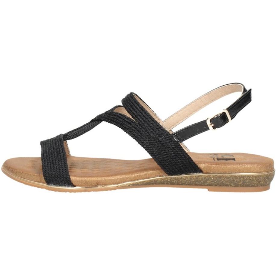 Sub55 - Sandalen Plat Zwart