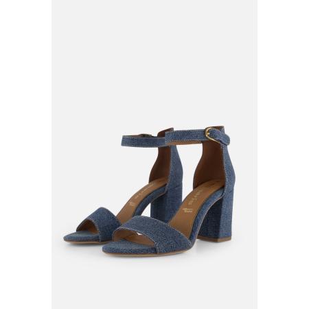 Tamaris Denim Sandalen met hak blauw Textiel
