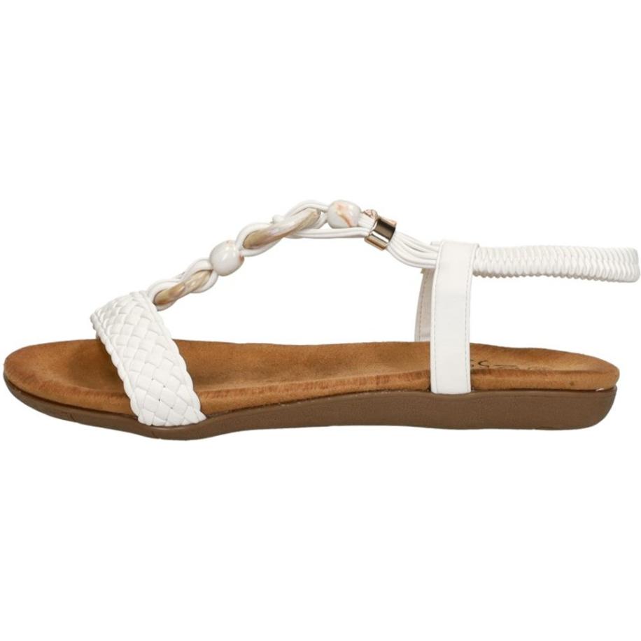 Sub55 - Sandalen Plat Wit