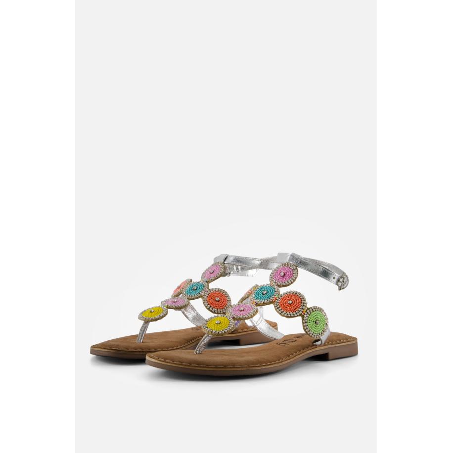 Lazamani Sandalen zilver Leer Zilver