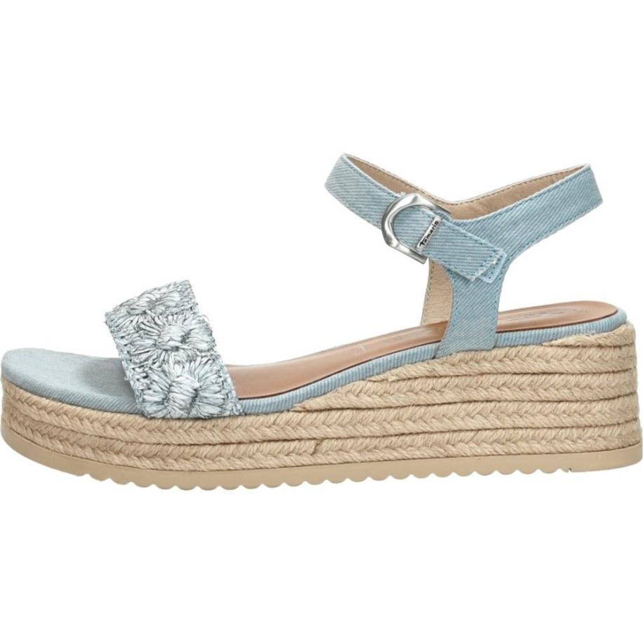 Tamaris - Sandalen Touwzool Blauw