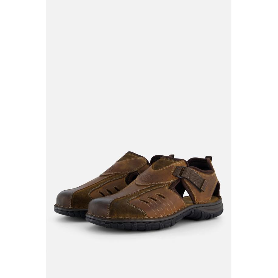 Outfielder Sandalen cognac Leer Bruin