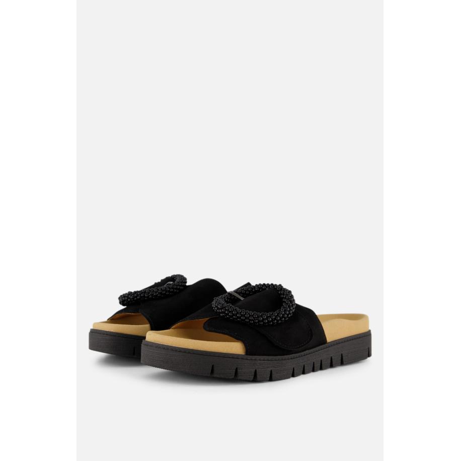 Gabor Sandalen zwart Suede Zwart