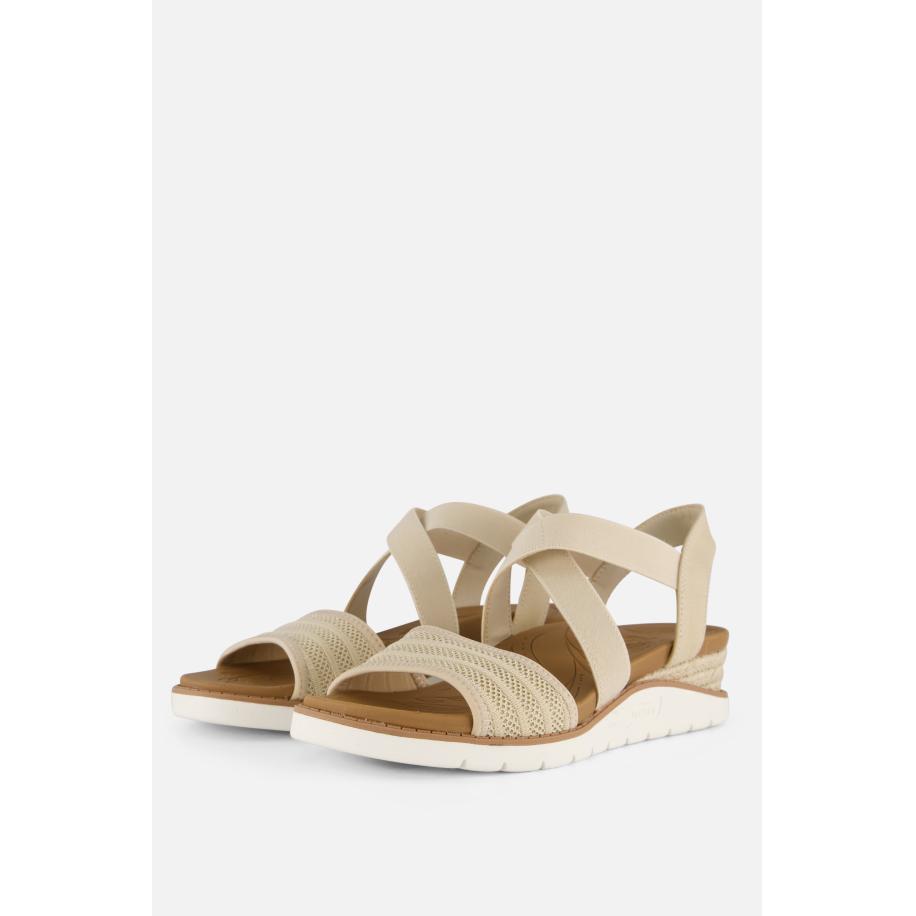 Skechers Bobs Arch Fit Beach Kiss Sandalen beige Bruin