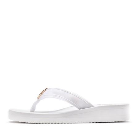 Lascana LASCANA Teenslipper goud / wit