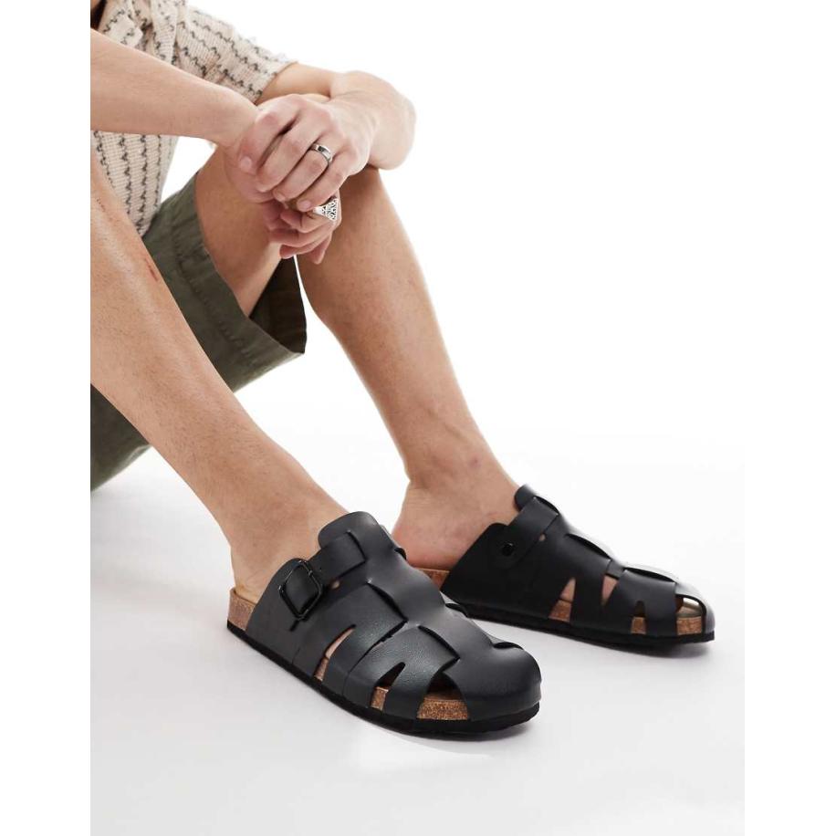 SEQWL - Visserssandalen in zwart Zwart