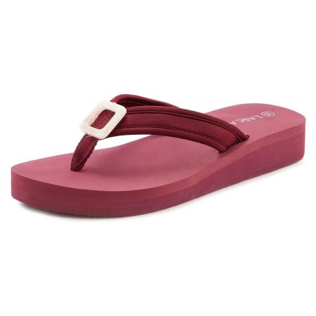 Lascana LASCANA Muiltjes lichtbeige / bordeaux