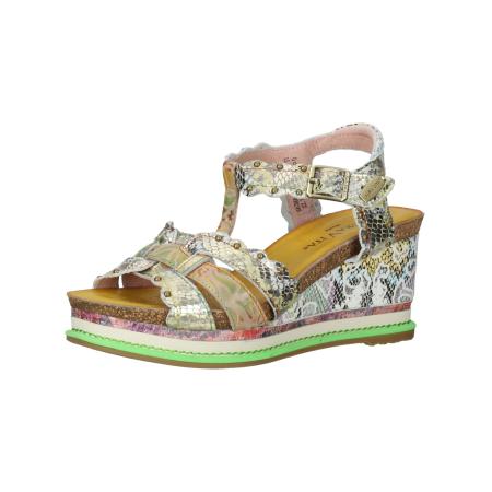 Laura Vita Laura Vita Sandalen met riem gemengde kleuren / wit