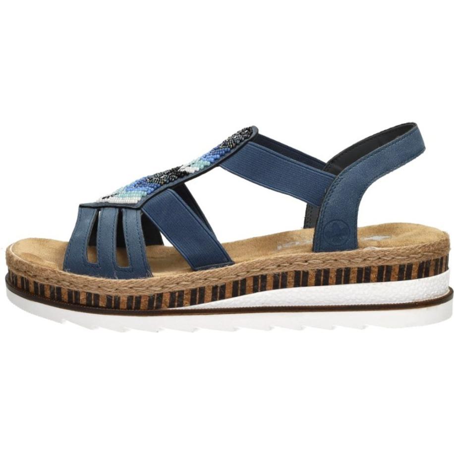 Rieker - Sandalen Plat Blauw