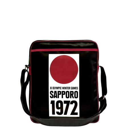LOGOSHIRT Schoudertas Sapporo 1972 rood / zwart / wit