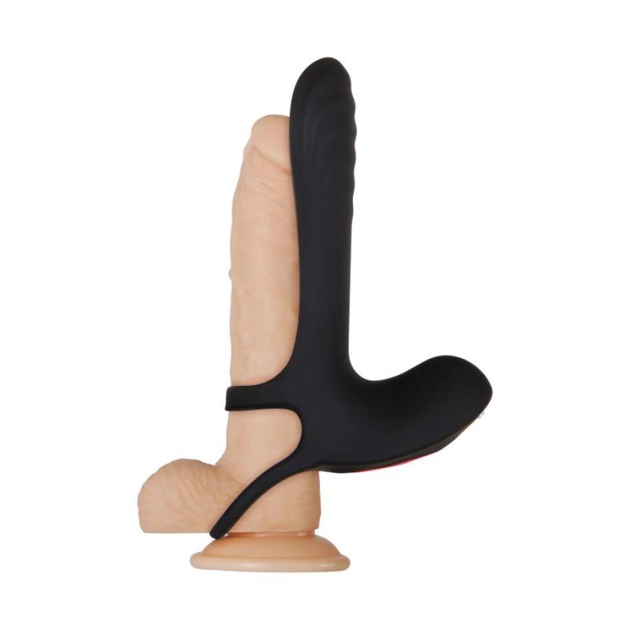 Evolved - Vibrating Penis Verlenger - Zwart Zwart