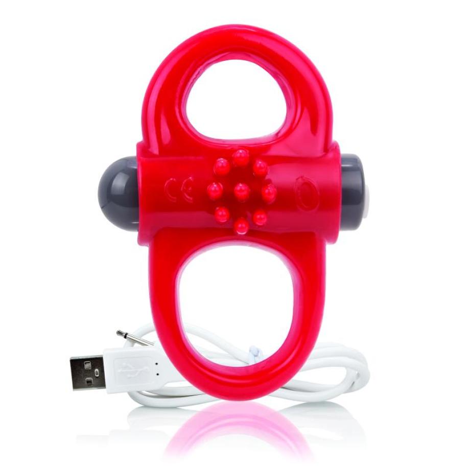 The Screaming O - Charged Yoga Vibe Ring Red Rood