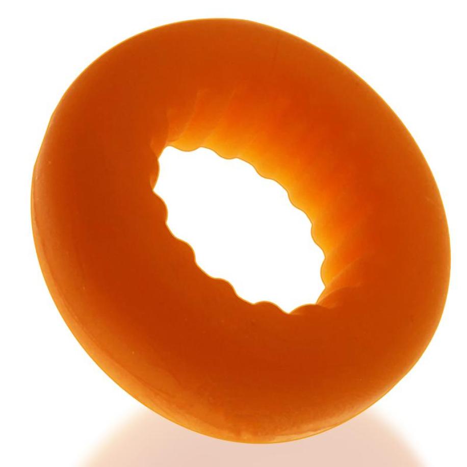Oxballs - Axis Rib Griphold Cockring Orange Ice Oranje