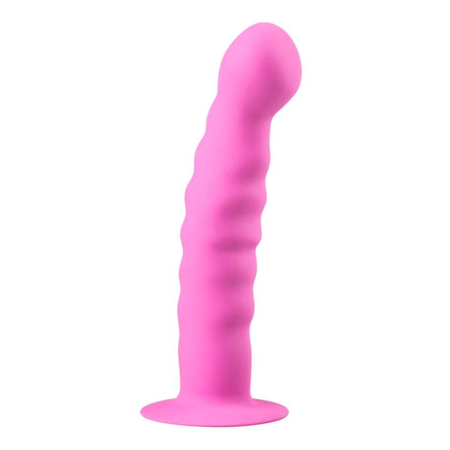 Siliconen dildo met zuignap - Roze Roze
