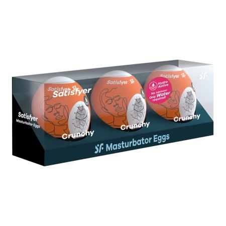 Satisfyer Satisfyer Masturbator Egg - Crunchy 3 stuks