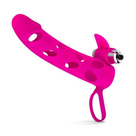 Penis Sleeve Met Bullet Vibrator - Roze
