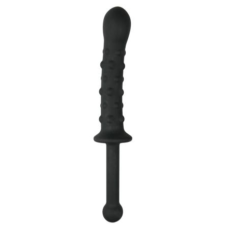 Zwarte dildo met handvat