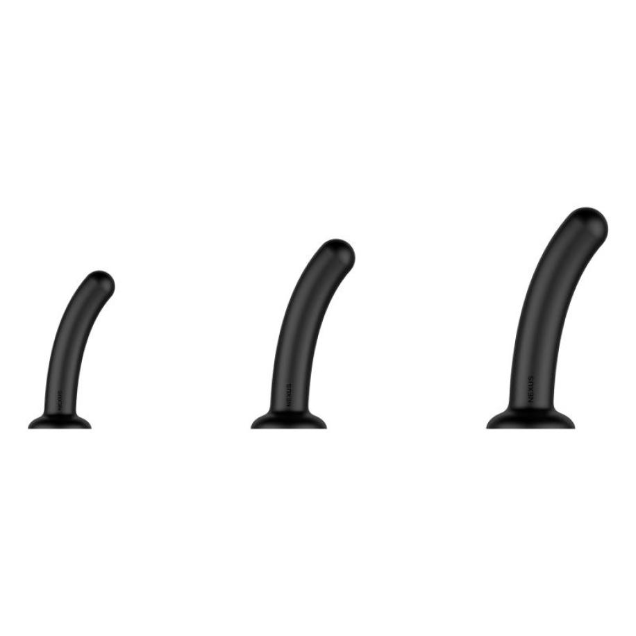 Nexus - Dilator Set Siliconen Anaal Dildos - Zwart Zwart