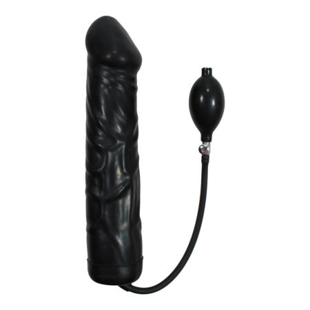 Opblaasbare Dildo Zwart Giant van Latex