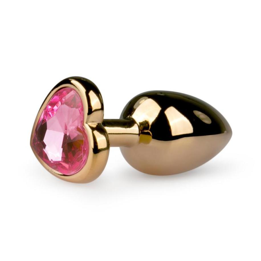 Kleine buttplug met hart - Goud/Roze Goud