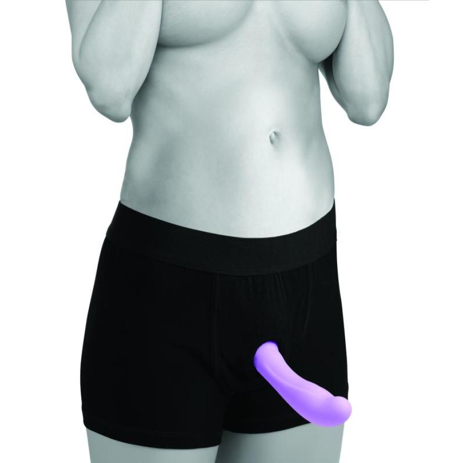 XR Brands - Harnas met ingebouwde O-ring - Zwart Zwart