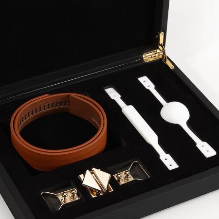 LOCKINK Ball-Gag & Gag-bite Set bruin