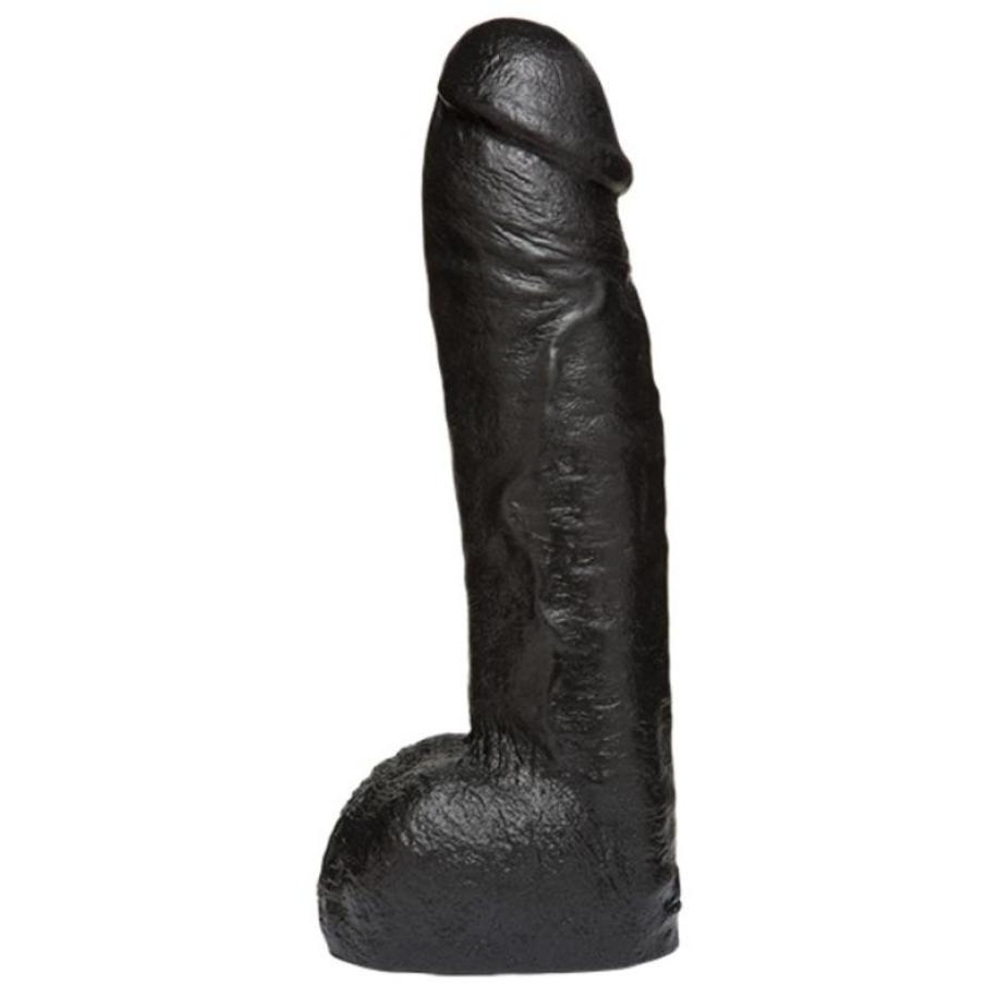 Doc Johnson - VacULock CodeBlack Realistische Dildo - Zwart Zwart