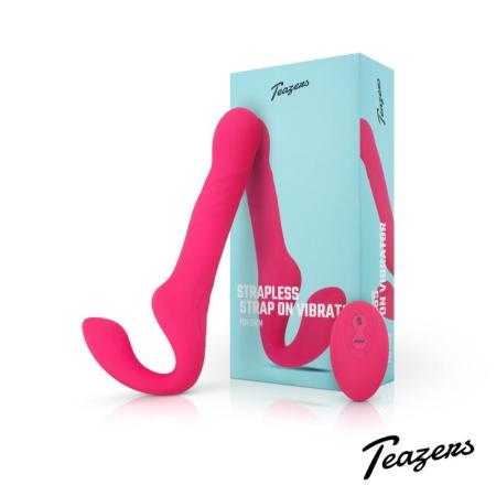 Teazers Strapless Strap On Vibrator Roze