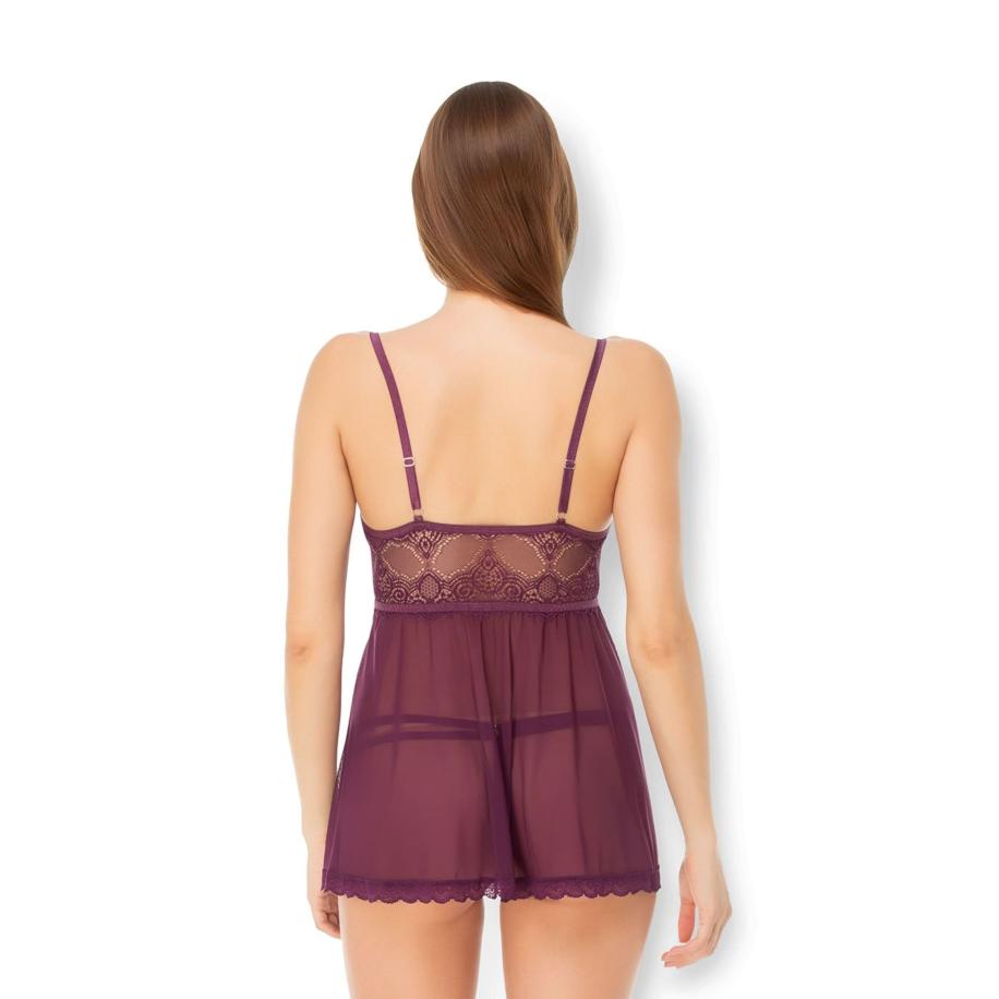 Leg Avenue Lace & Mesh Babydoll 2-delig -