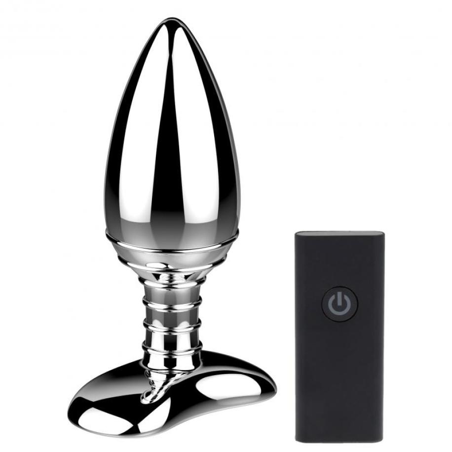 Nexus Cestos Vibrerende Aluminium Buttplug Met Afstandsbediening Zilver