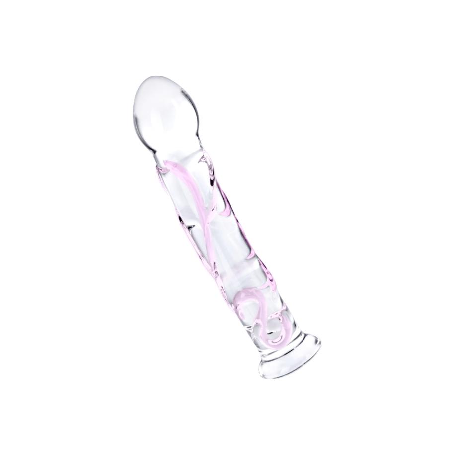 EIS Glazen dildo met adering 17 cm -