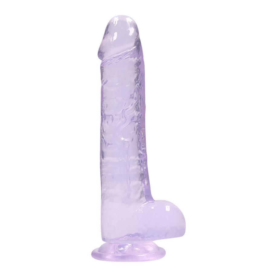 RealRock Crystal Clear - Dildo with Balls 21 cm -