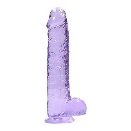 RealRock Crystal Clear - Dildo with Balls 25 cm