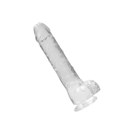 RealRock Crystal Clear - Dildo with Balls 25 cm