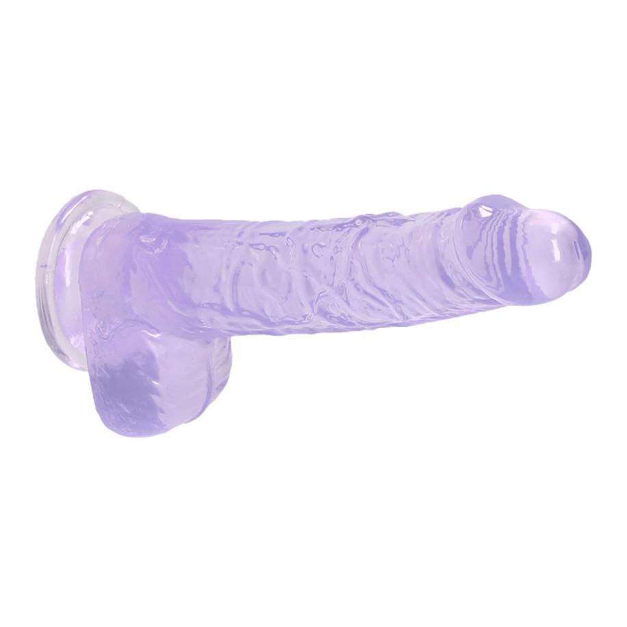 RealRock Crystal Clear - Dildo with Balls 17 cm -